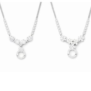 Silver Crystal Circle Necklace